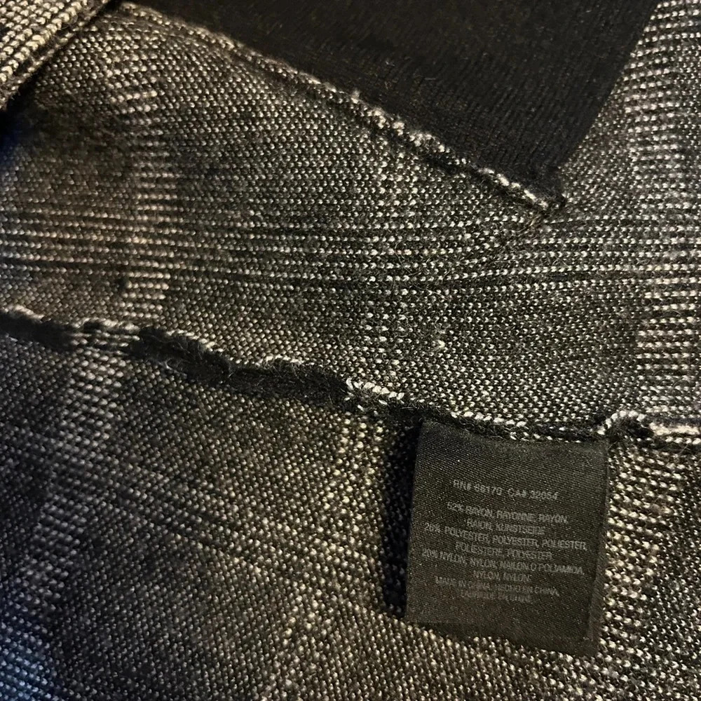 ANTHROPOLOGIE Moth Black Windowpane Plaid Knit Sweater Blazer Women’s Small - Picture 8 of 10
